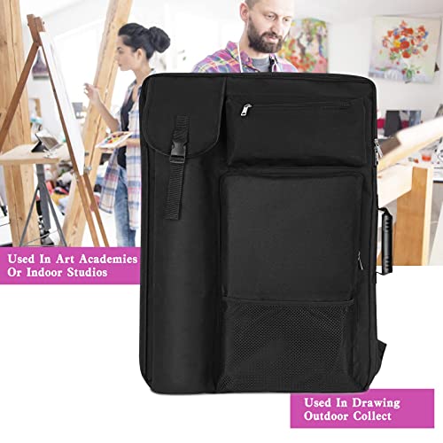 TreochtFUN Art Portfolio Case 18 X 24,Art Portfolio With Backpack & Tote Bag For Artwork,Medium Artist Case Size(Black) - Image 5