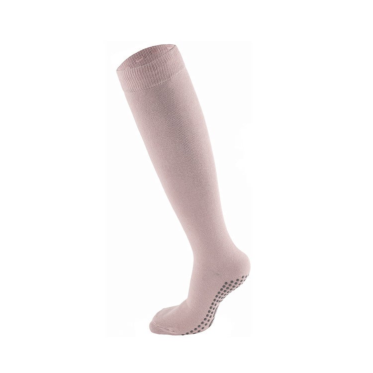 Generic Cotton Yoga Mid-Calf Anti-Slip Socks Fitness Dance Lotus Root Grey Purple (175) 