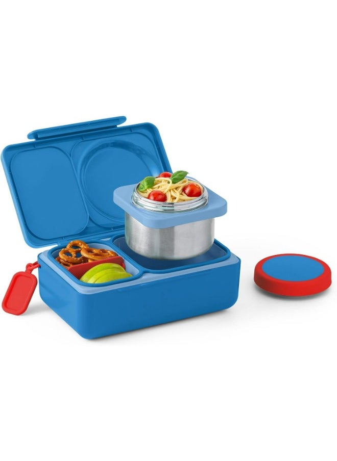 Omielife - OmieBox Up Bento Box with Insulated Thermos & Ice Pack, Cosmic Blue - Image 1
