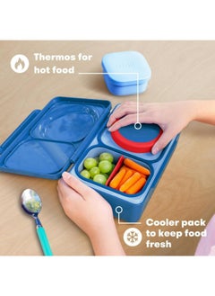 Omielife OmieBox Up Bento Box with Insulated Thermos & Ice Pack, Cosmic Blue  - Image 3