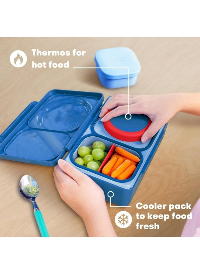 Omielife - OmieBox Up Bento Box with Insulated Thermos & Ice Pack, Cosmic Blue - Image 1