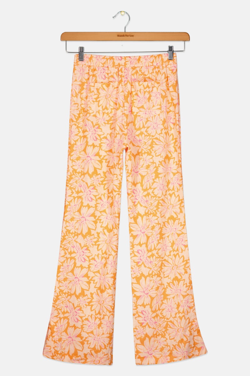 KOTON Kids Girls Allover Print Wide Leg Pants, Multicolor - Image 1