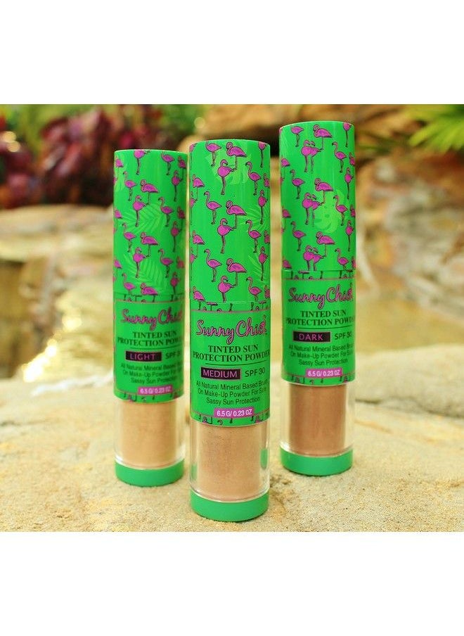Sunny Chick Sunscreen Powder Tinted Brushon Mineral Sunblock Spf30 .23Oz (Medium)  - Image 5