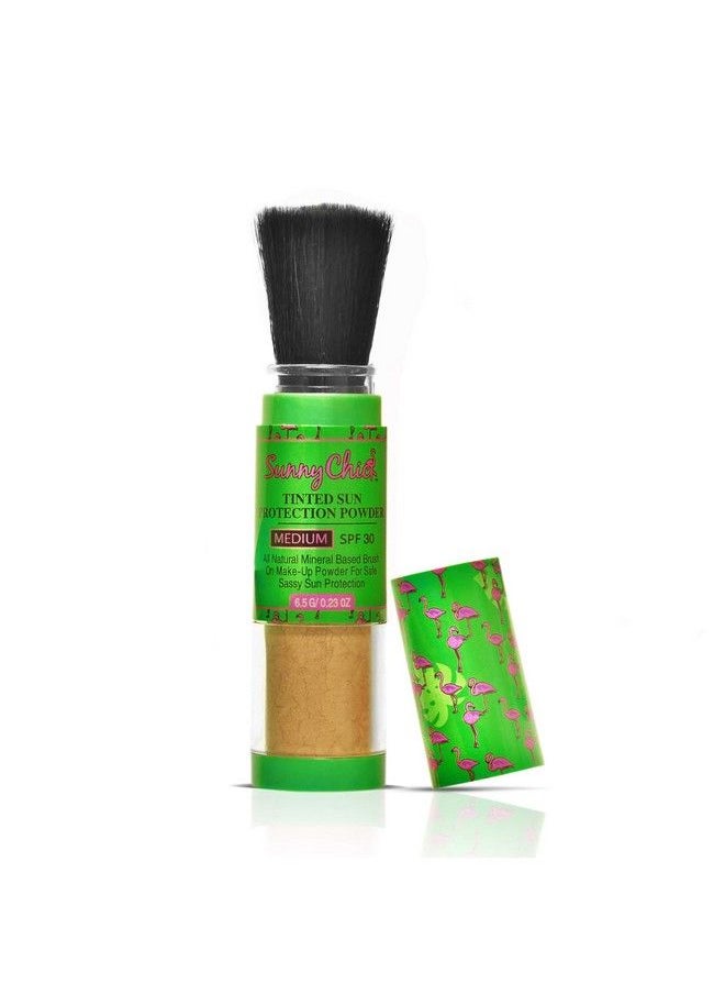 Sunny Chick Sunscreen Powder Tinted Brushon Mineral Sunblock Spf30 .23Oz (Medium)  - Image 2