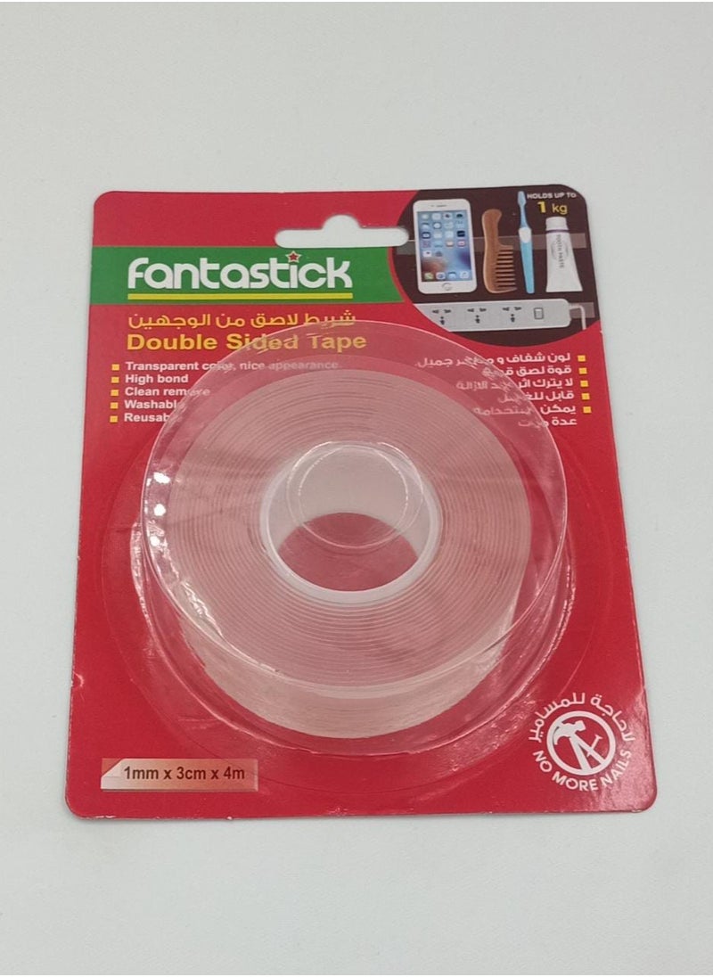 Fantastick Double Sided Tape Mounting Transparent Washable Waterproof Adhesive Heavy Duty  - Image 1