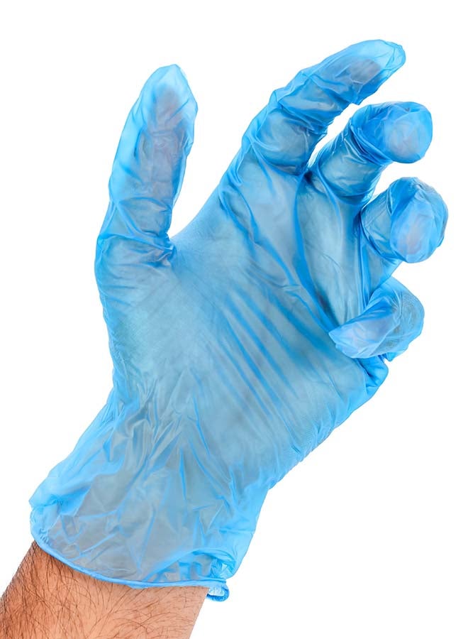 packwell قفازات باكويل الفينيل الزرقاء خالية من البودرة حجم كبير 100 قطعة - Image 3