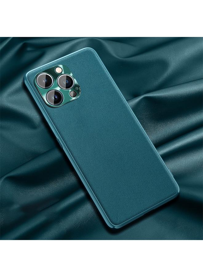 جراب لهاتف iPhone 13 Pro Max مصنوع من الجلد العادي