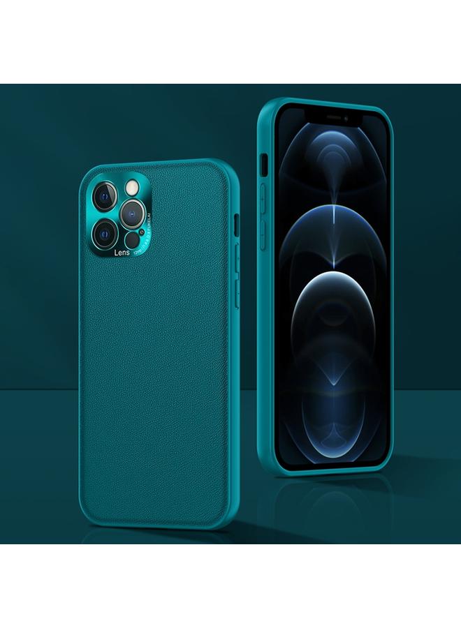 جراب لهاتف iPhone 13 Pro Max مصنوع من الجلد العادي