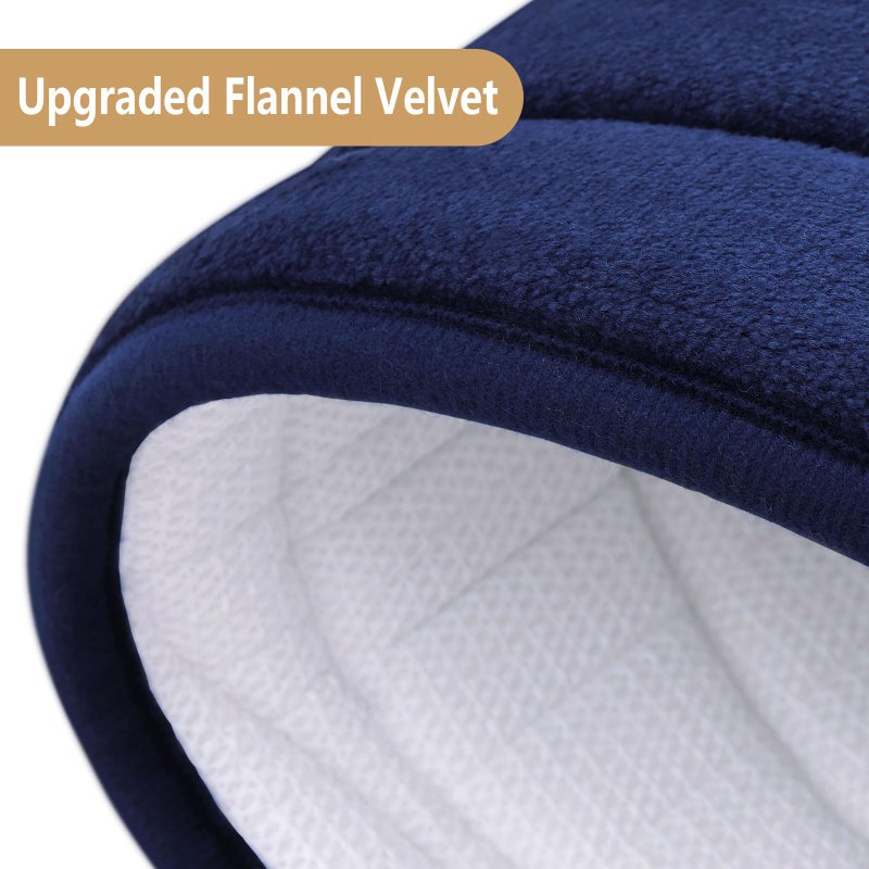 بجند بوجاندا Memory Foam Protch Brugات 44x24 زجاجة حمام ناعمة وامتصاصة إضافية غير قابلة للانزلاق وآلة سجاد حمام قابلة للغسل لحوض أرضية الحمام ودش البحرية - Image 1