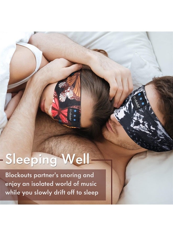 LC-dolida Sleep Headphones Bluetooth 5.2, Headband Earphones Wireless, Sleep Mask for Sleeping, Sports, Gifts, Workout, Jogging, Yoga,Insomnia, Air Travel, Meditation - Image 5