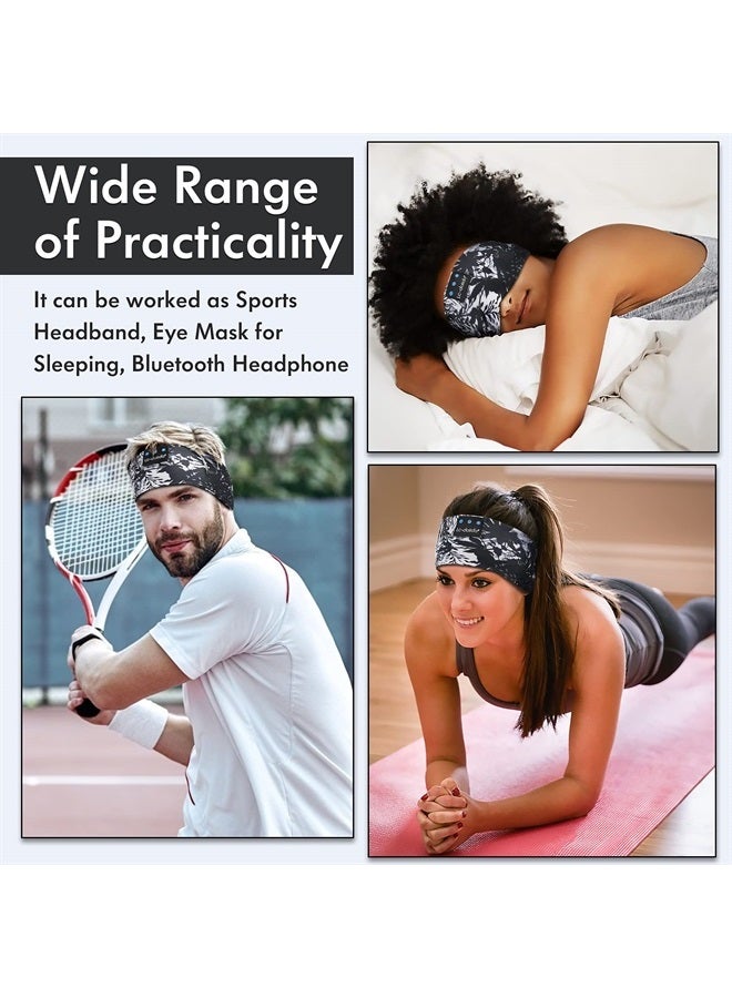 LC-dolida Sleep Headphones Bluetooth 5.2, Headband Earphones Wireless, Sleep Mask for Sleeping, Sports, Gifts, Workout, Jogging, Yoga,Insomnia, Air Travel, Meditation - Image 2