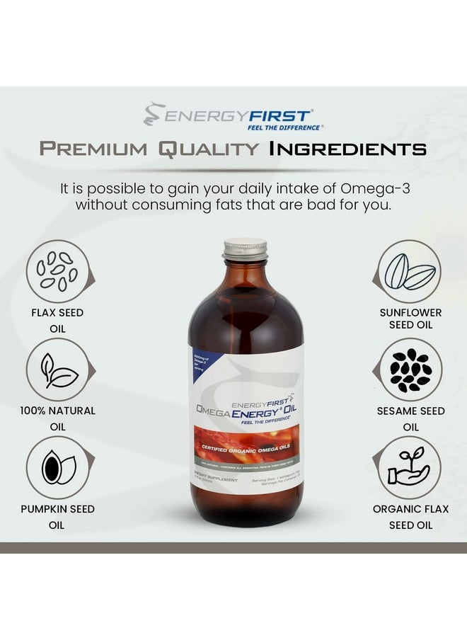 EnergyFirst Omega Energy Oil Seed Oil Supplement W/Raw Flaxseed Sunflower Sesame Pumpkin & Essential Fatty Acids W/Plant Based Antioxidant Support For Immune Support Joints & Digestion 12Oz  - Image 5