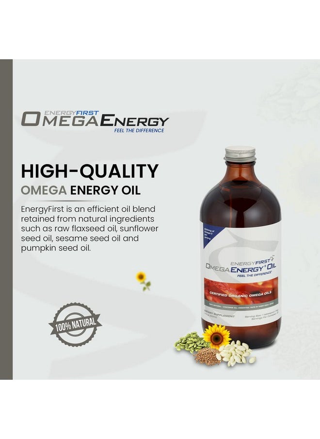 EnergyFirst Omega Energy Oil Seed Oil Supplement W/Raw Flaxseed Sunflower Sesame Pumpkin & Essential Fatty Acids W/Plant Based Antioxidant Support For Immune Support Joints & Digestion 12Oz  - Image 3