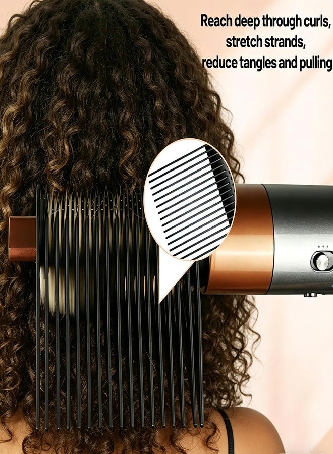 ZEPHBLOW Wide-Tooth Tension Comb for Dyson Airwrap, Wide Tooth Straightening Comb Compatible with Air wrap Attachments, Tension-Control Detangling Brush for Curly Coily Hair Smoothing Root Stretching - Image 3