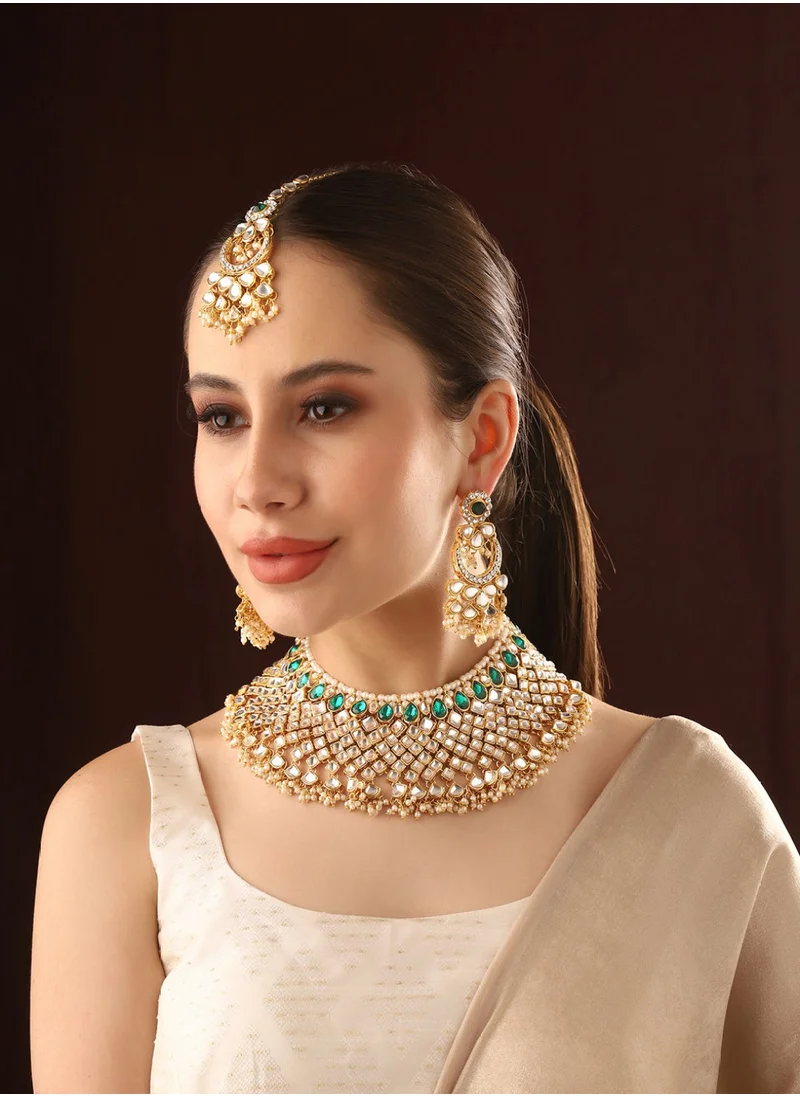 برياسي Kundan Stone Studded Jewellery Set