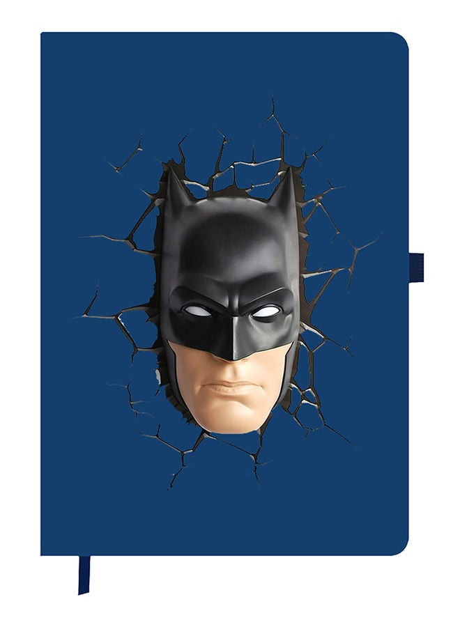 Theodor Designer A5 Thick Blue Hardcover Notebook Batman Face - Image 1