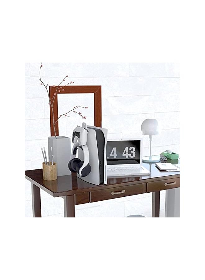 Controller And Headphone Holder Ps5 Headset And Controller Wall Mount Compatible With Playstation Or Xbox Controller And Headset Makes Game Accessories Easy To Store White