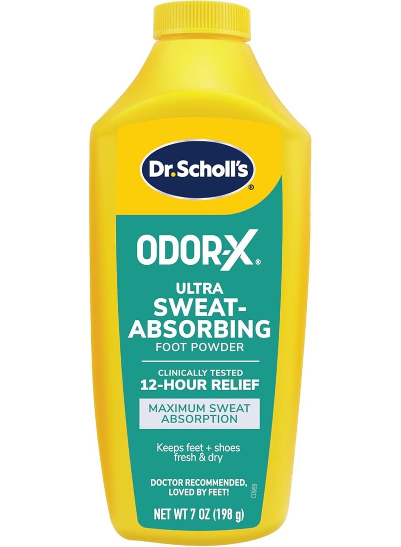 Dr. Scholl's Odor-x Sweat Absorbing Foot Powder, 7 Ounce (Pack of 1) - Image 1