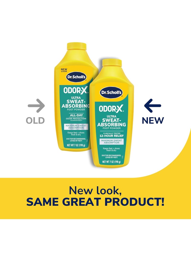 Dr. Scholl's Odor-x Sweat Absorbing Foot Powder, 7 Ounce (Pack of 1) - Image 2