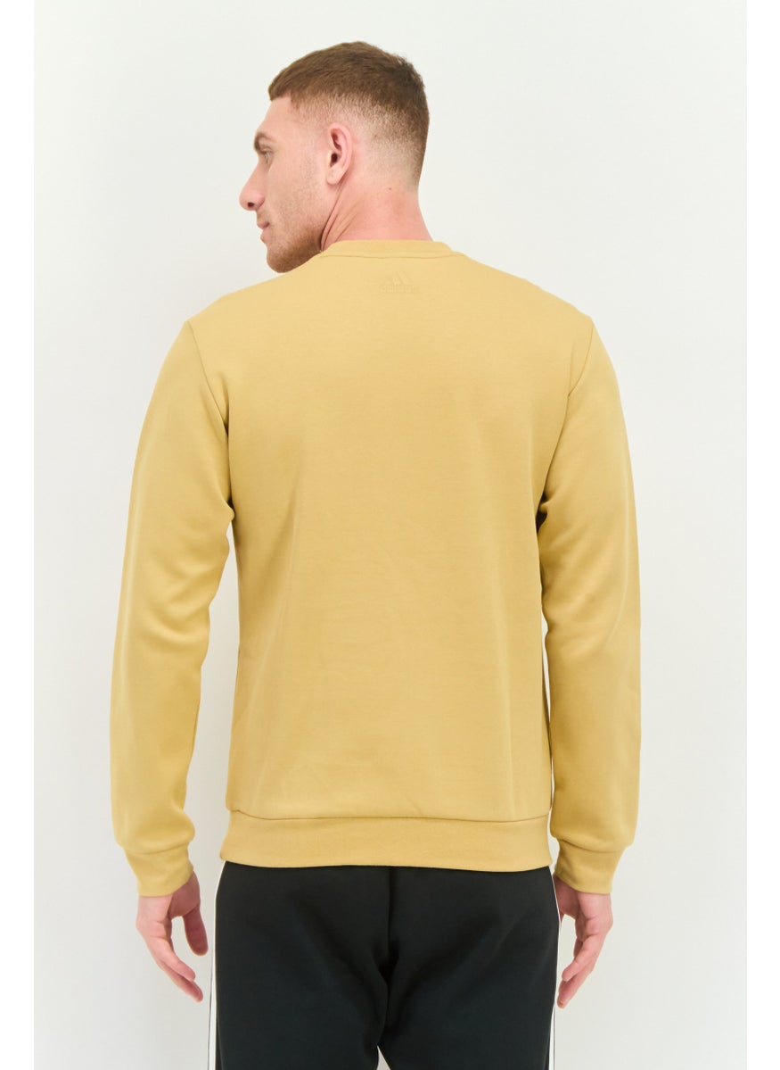 Adidas - Men Regular Fit Long Sleeve Outdoor Sweatshirts, Gold - Image 1