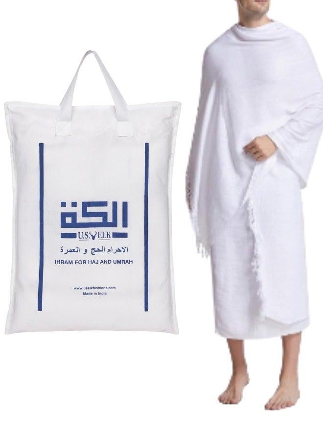 Men's Hajj & Umrah Ihram Set | Modern Minimalist 2-Piece Towel Outfit with Seamless Wrap Design | Ultra-Soft Microfiber Fabric - Image 1