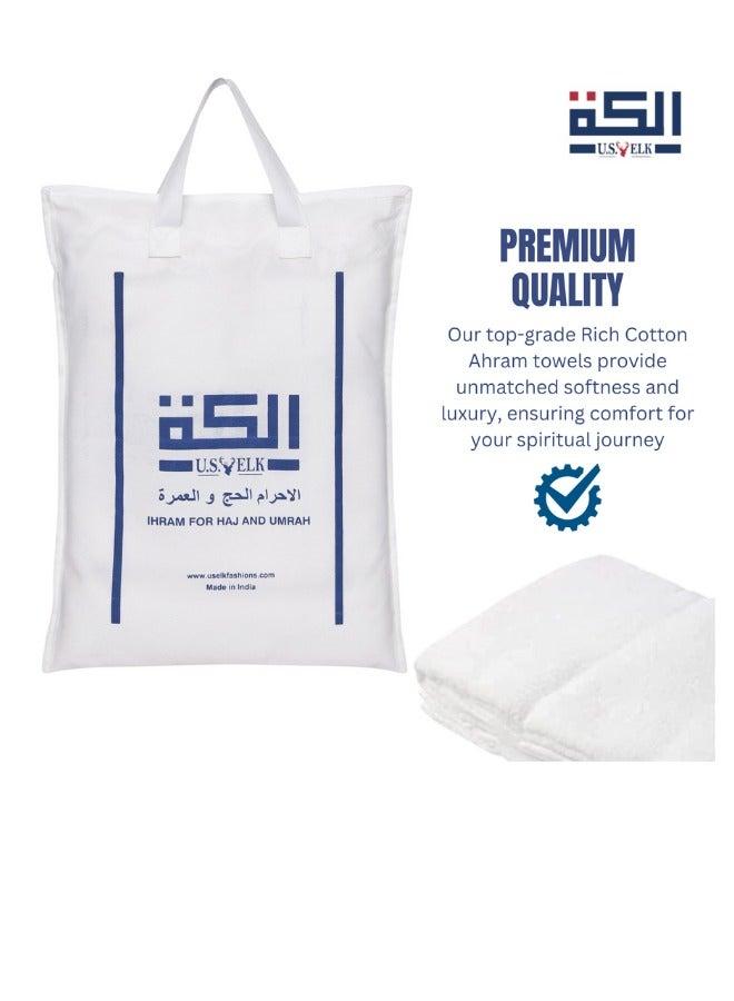 Men's Hajj & Umrah Ihram Set | Modern Minimalist 2-Piece Towel Outfit with Seamless Wrap Design | Ultra-Soft Microfiber Fabric - Image 5