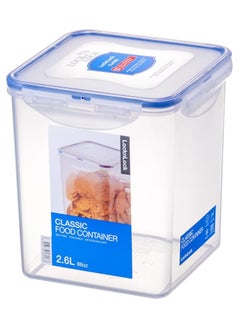 LocknLock-HPL822B, Airtight Tall Food Storage Container, Square, Clear Blue