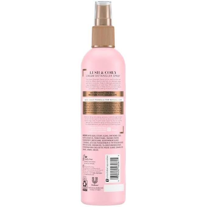 Suave LUSCIOUS CURLY HAIR SHAMPOO AND CONDITIONER SET FOR WOMEN WITH NATURAL HAIR, WITH LEAVE-IN CONDITIONER FOR CURLY HAIR AND DETANGLING SPRAY, 4 COUNT - Image 3