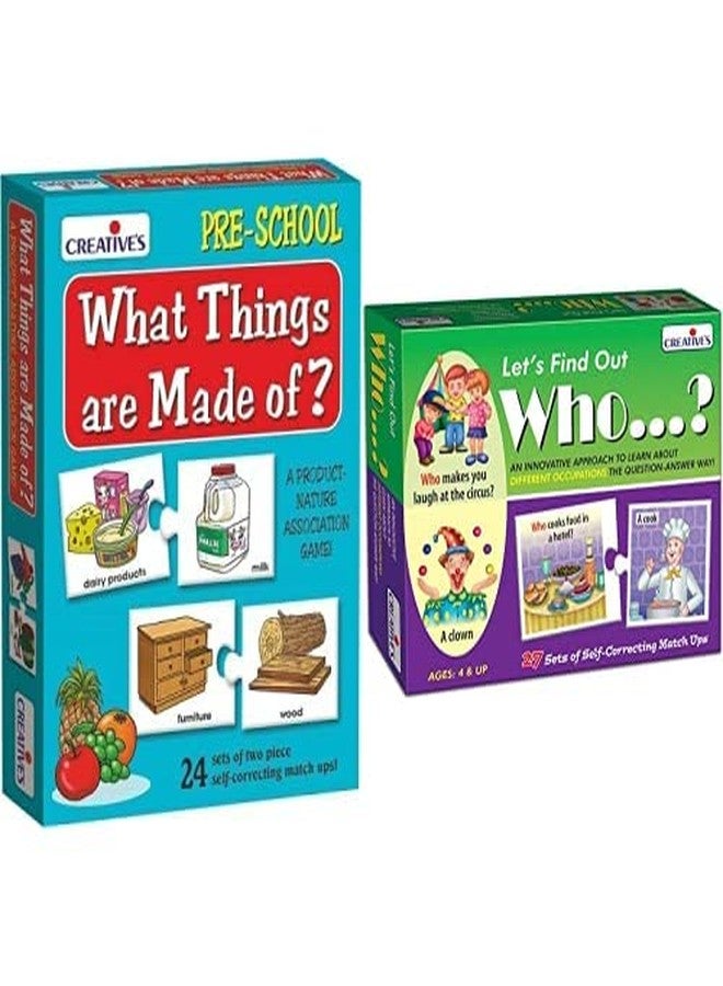 Creative Educational Aids P. Ltd. What Things are Made of & Let's Find Out- Who? Combo - Image 1