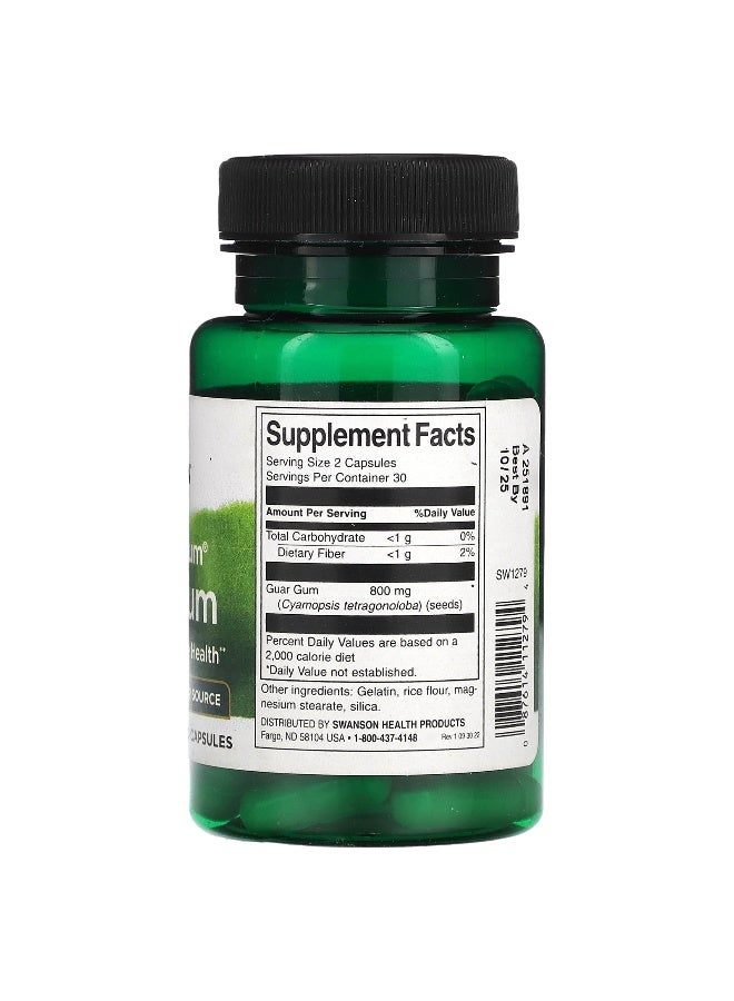 SWANSON Swanson, Full Spectrum Guar Gum, 400 mg, 60 Capsules  - Image 2
