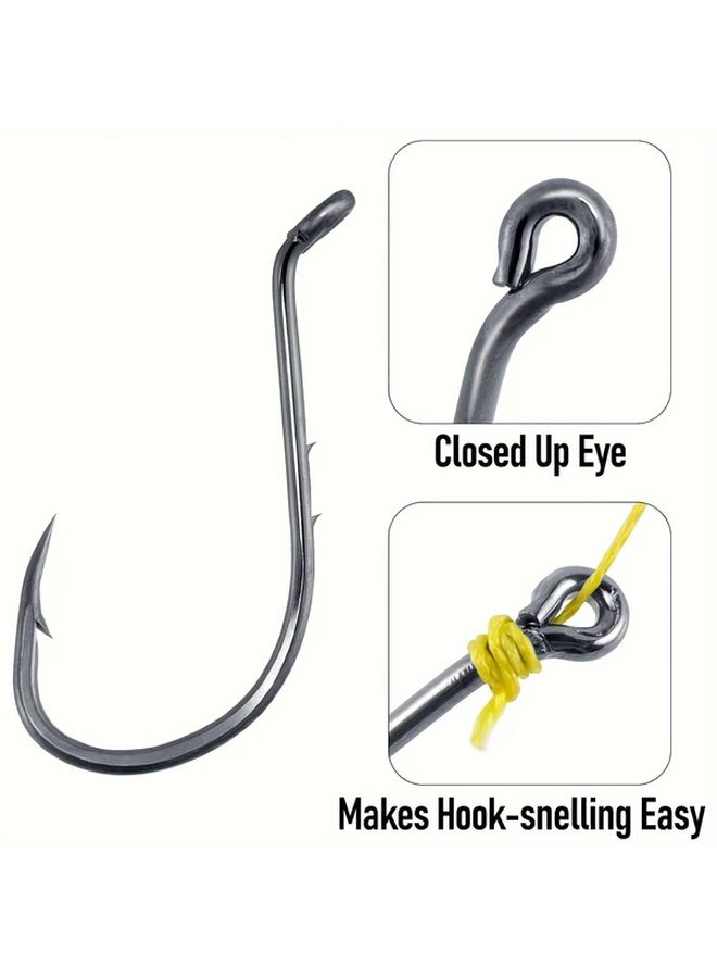100pcs High Carbon Steel Octopus Circle Fishing Hooks 3# for Freshwater and Saltwater - Image 4