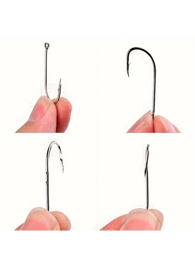 100pcs High Carbon Steel Octopus Circle Fishing Hooks 3# for Freshwater and Saltwater - Image 3