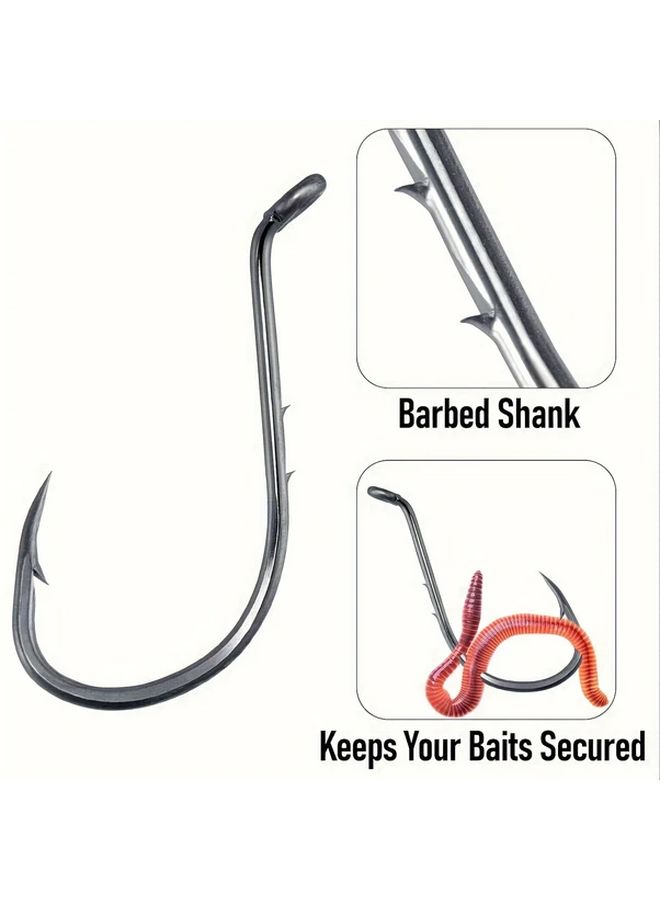 100pcs High Carbon Steel Octopus Circle Fishing Hooks 3# for Freshwater and Saltwater - Image 5