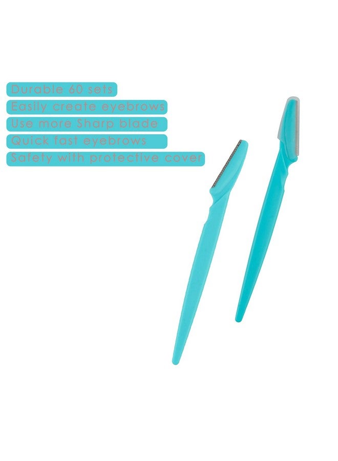 Mooerca Eyebrow Razor 62 Pcs Multipurpose Exfoliating Dermaplaning Tool Trimming And Shaving Grooming For Face And Eyebrow Shaper For Women And Man - Image 2