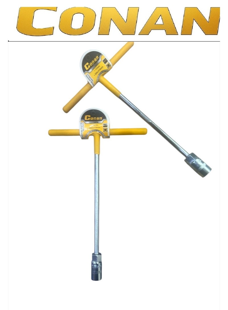 Conan Set of 2 CONAN T-Handle Socket Wrenches – Model COT5816 (16mm) & COT5817 (17mm) – Cr-V Steel – 200×310 mm – Professional Heavy-Duty Tools - Image 2