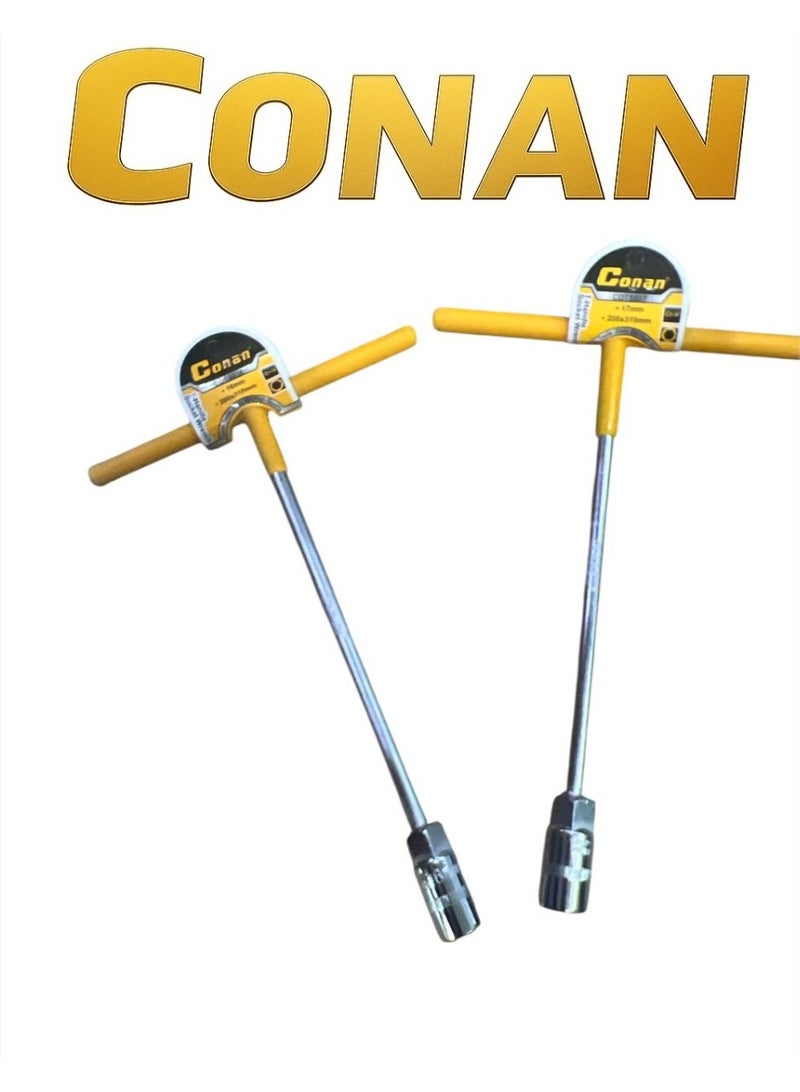 Conan Set of 2 CONAN T-Handle Socket Wrenches – Model COT5816 (16mm) & COT5817 (17mm) – Cr-V Steel – 200×310 mm – Professional Heavy-Duty Tools - Image 5