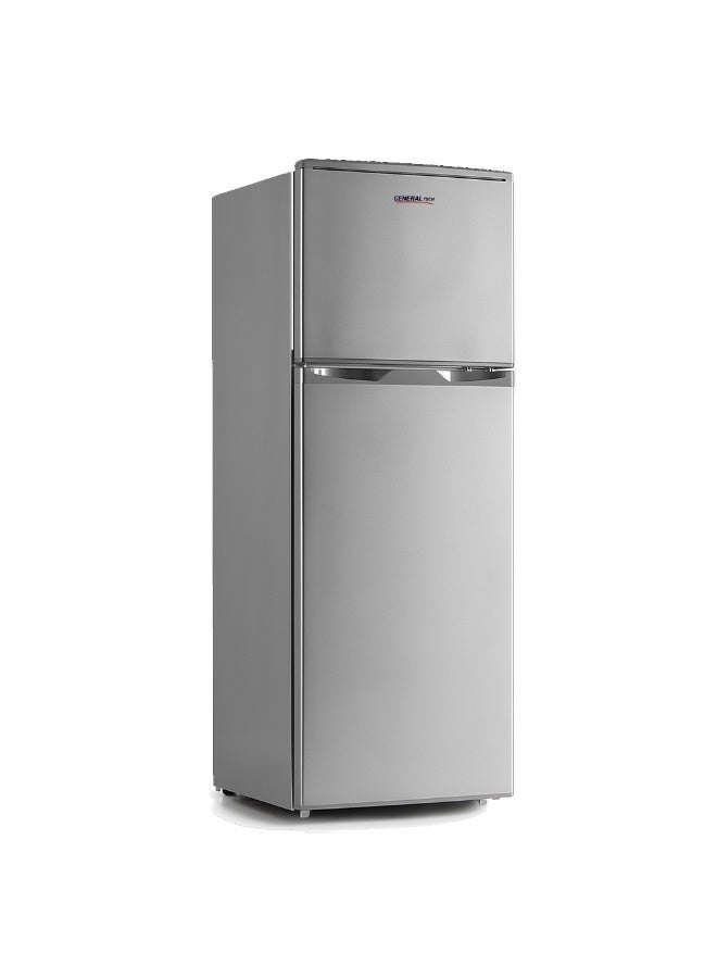 General Tech 4.6 cu. ft. 132-liter Double Door Refrigerator, Energy Saving, Stylish Silver - Image 1