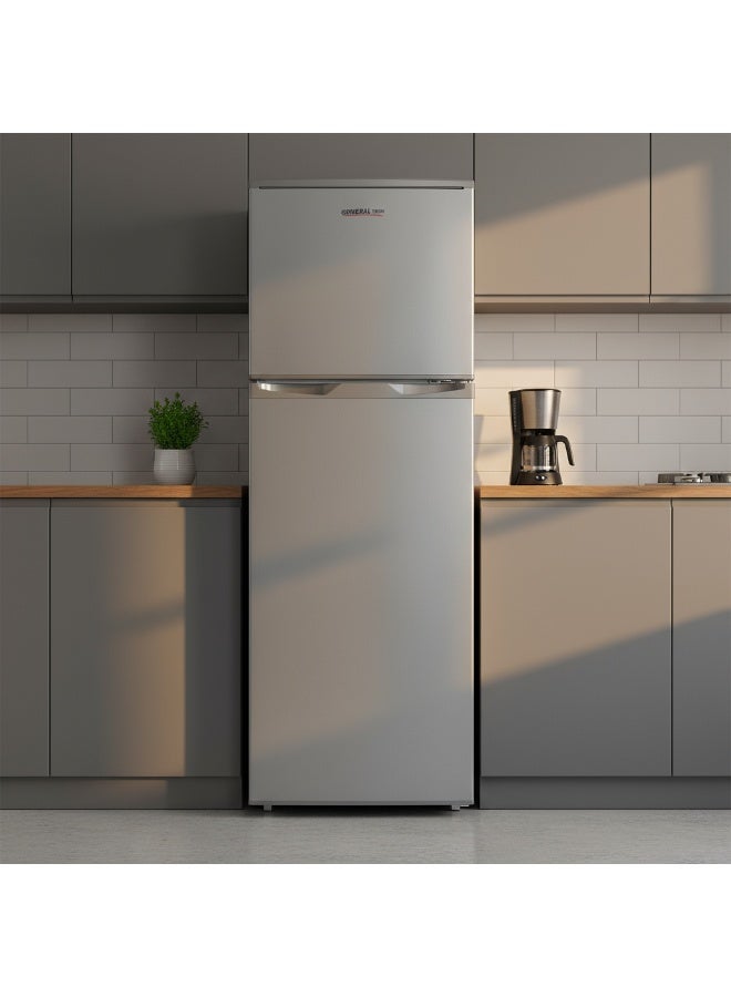 General Tech 4.6 cu. ft. 132-liter Double Door Refrigerator, Energy Saving, Stylish Silver - Image 2