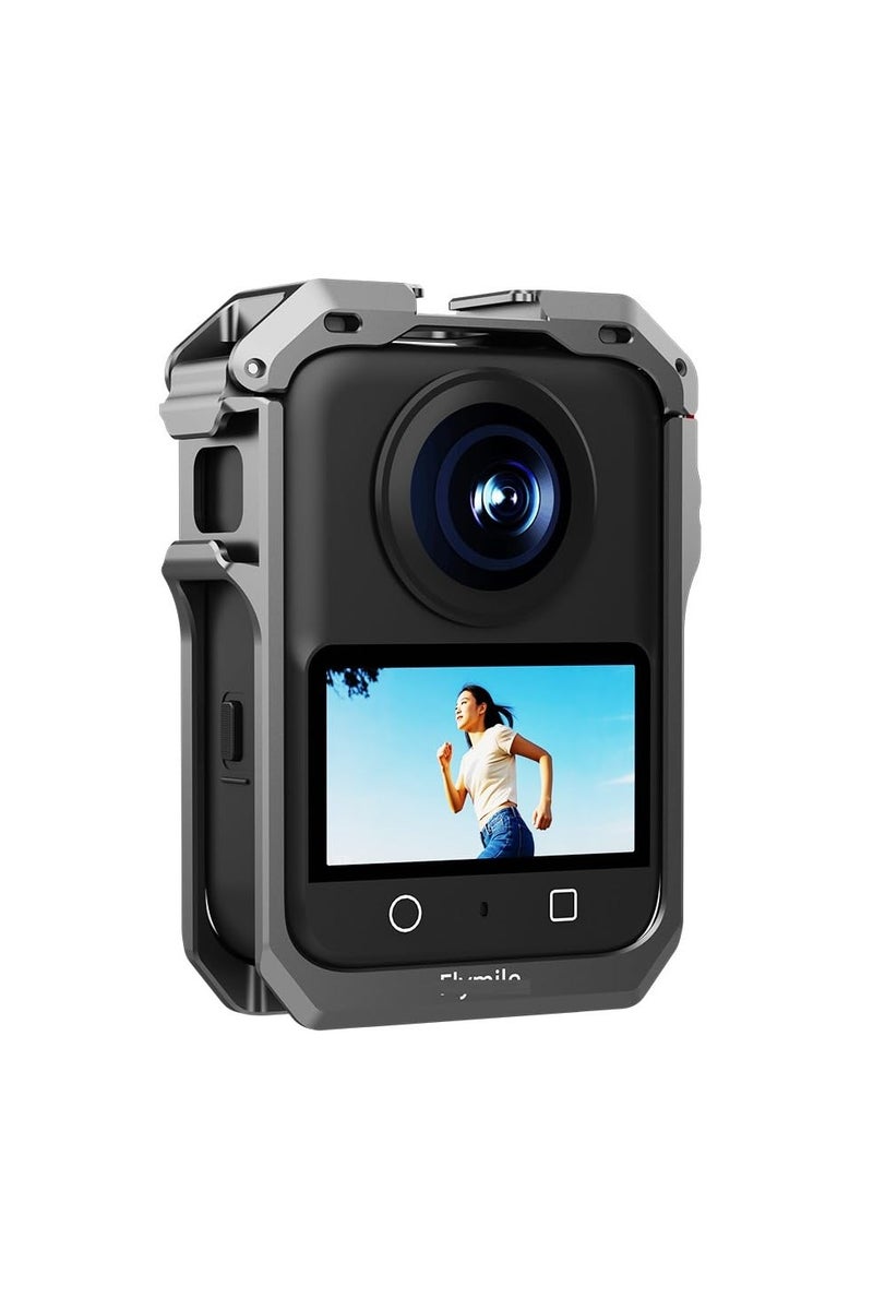 Cage for DJI OSMO 360 Aluminum Alloy Protective Housing Case with Lens Cover and Mic Wind Muff, for DJI OSMO 360 Action Camera Rabbit Cage Metal Frame with 1/4" Threads Cold Shoe Mount - Image 4