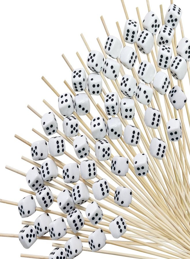 Augoog 200Pcs Decorative Dice Cocktail Picks,4.7 Inch Casino Theme Party Toothpicks for Las Vegas Night Decorations Bunco Night Party Supplies - Image 1