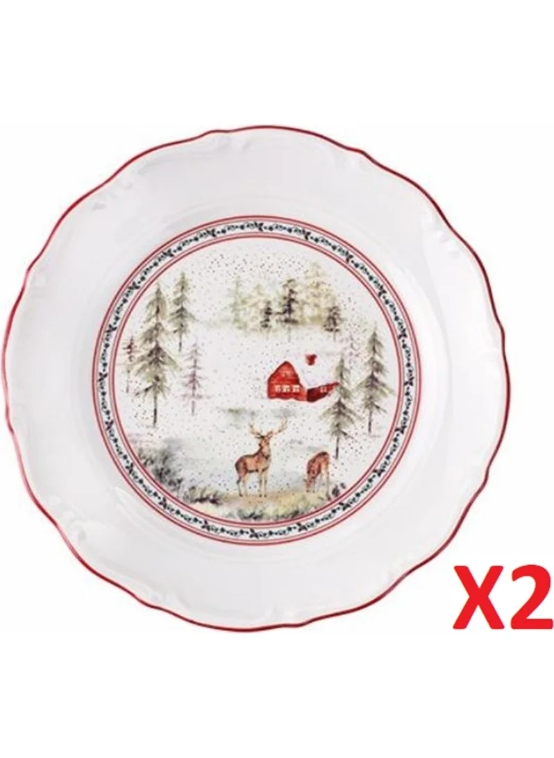 Porland Caribou Flat Plate 19CM Set of 2 04AP022128