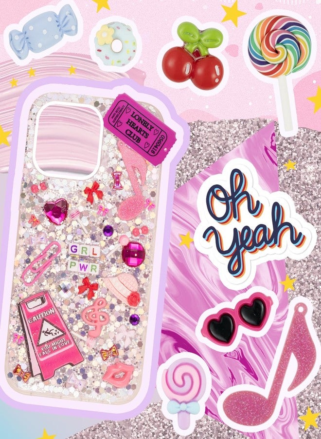 DoDoBeads 2250 Pcs Junk Case Charms Kit, Charms for Junk Cases, Phone Case Charms, Junk Case Kit with Big Charms, Bow Charms, Nail Charms, Letter Beads, Pink Charms,Junk Beads Charms, Acrylic, No - Image 5