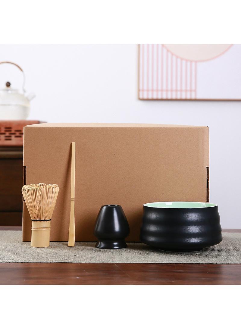 Bluejw Arabest 4 Pcs Matcha Whisk Set, Matcha Whisk and Bowl Kit, Japanese Matcha Tool Set, Home Matcha Whisk with Traditional Scoop and Ceramic Bowl, Perfect Set to Prepare Traditional Matcha - Image 1