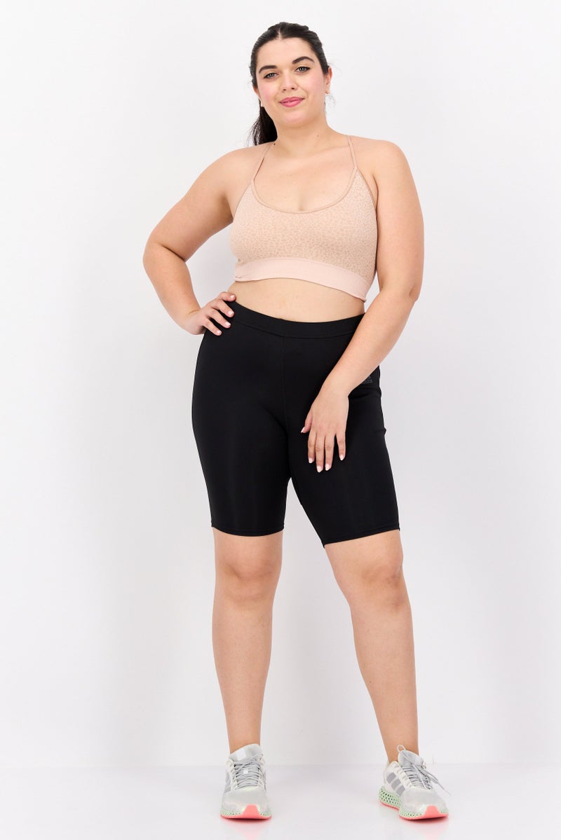 Adidas شورتات دراجات رياضية للنساء بشعار العلامة التجارية، أسود - Image 3