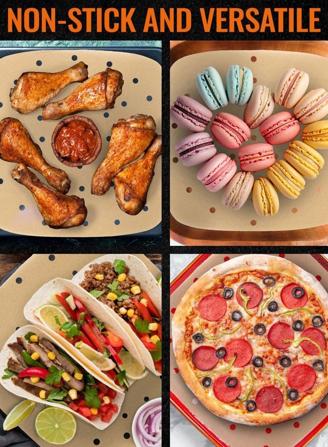 INFRAOVENS Air Fryer Parchment Paper Liners Compatible with Philips, NuWave Brio, Chefman, OMORC, Cuisinart, COSORI, Cooks Essentials, Power Airfryer, Chef di Cucina + Grill Mat (XL) - Image 2