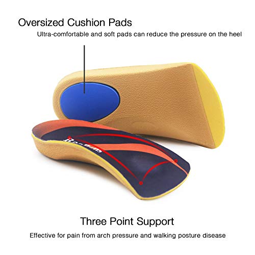 RooRuns Arch Support RooRuns 34 Orthotic Shoe Inserts for OverPronation Plantar Fasciitis Heel Pain Relief High Arch Support Insoles for Men and Women for Running Walking - Image 5