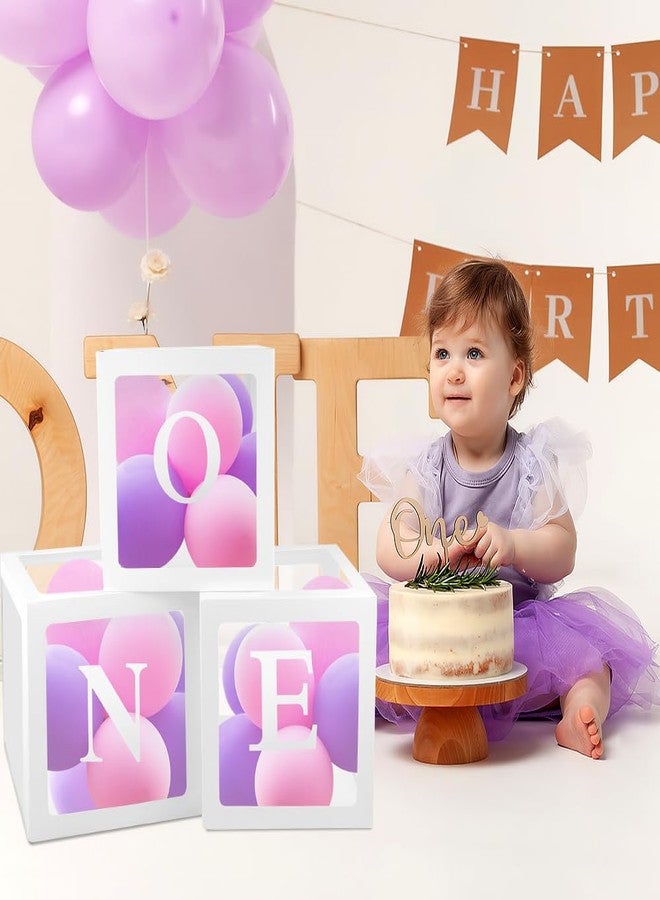 زينة عيد الميلاد الأول - 3 صناديق بالونات، صندوق واحد للبنات أو الأولاد - مكعبات شفافة - زينة حفلات عيد الفصح - Image 5