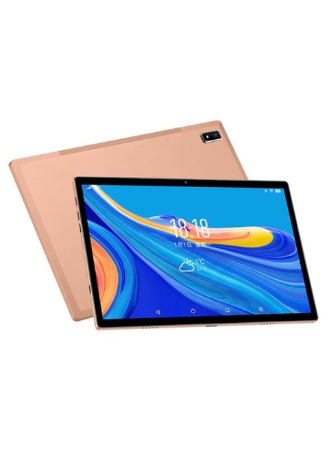 BDF P30 4G LTE Tablet PC 10.1 inch 8GB Plus 128GB Android 11 MTK6755 Octa Core with Leather Case Support Dual SIM EU Plug Gold