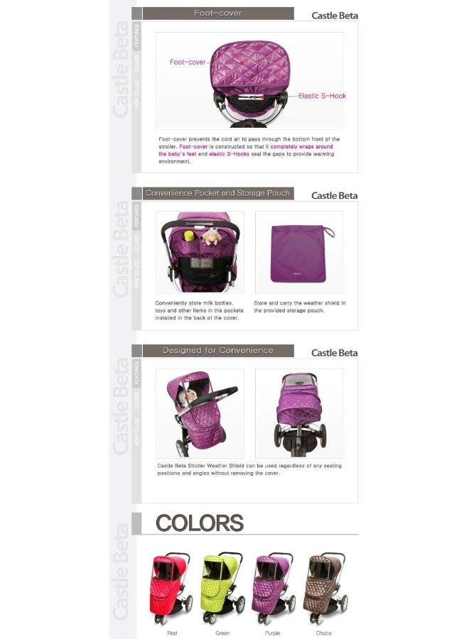 مانيتو Castle Beta Stroller Weather Shield - Image 5