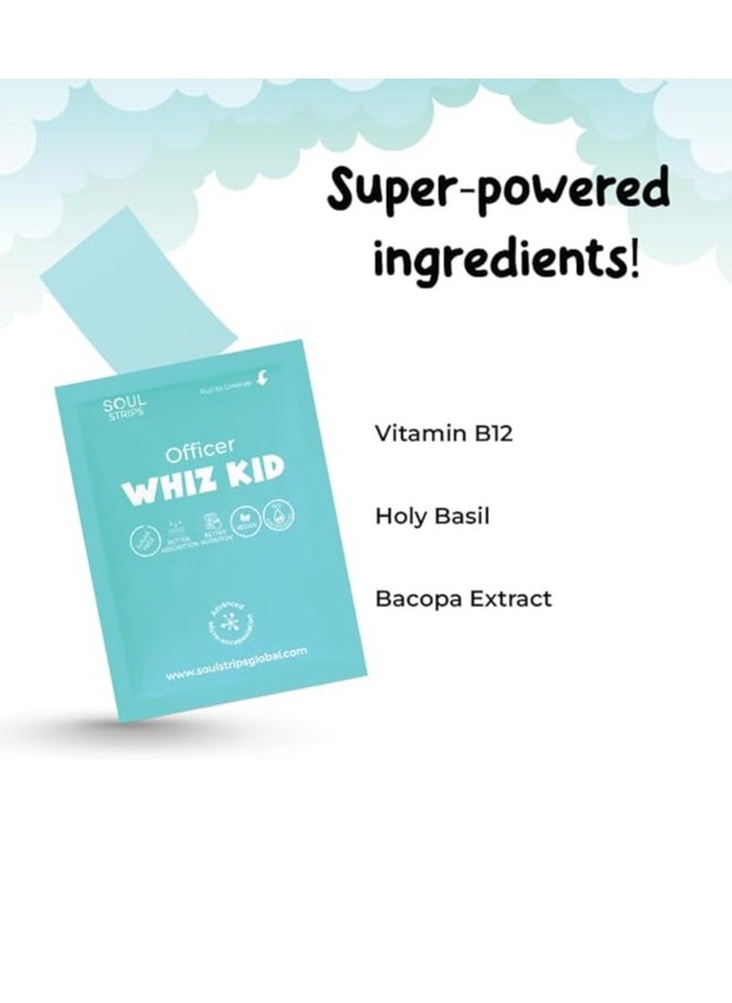 SOUL STRIPS - Officer WHIZ KID Turn Brain Power into Super Power kids oral strips 30's pack - Image 1